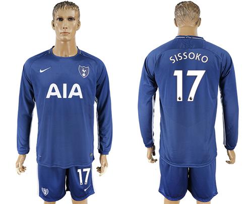 Tottenham Hotspur #17 Sissoko Away Long Sleeves Soccer Club Jersey